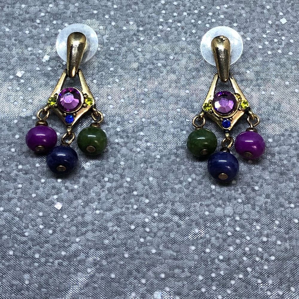 Fabulous Chico’s Gold tone Crystal Earrings